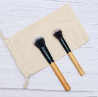 Ethically Made Make-Up Brush | Contour & Highlighter Duo from Flawless in vegan friendly makeup brushes, natural vegan makeup brands