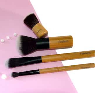 Ethically Made Makeup Brush Set | Perfect Base Collection from Flawless in vegan friendly makeup brushes, natural vegan makeup brands