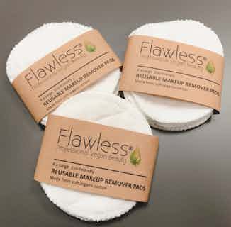 Reusable Organic Cotton Makeup Remover Pads | Set of 6 from Flawless in natural face care, vegan friendly skincare