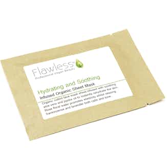 Infused Organic Cotton Facial Sheet Mask | Hydrating and Soothing from Flawless in vegan friendly skincare, Sustainable Beauty & Health