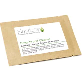 Activated Charcoal Bamboo Fibre Face Sheet Mask | Detox and Cleanse from Flawless in natural face care, vegan friendly skincare