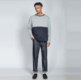 Organic Bamboo Colour Block Sweatshirt | Grey & Black from Rozenbroek