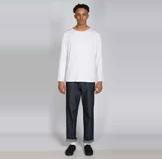 Organic Bamboo Men's Long Sleeve T-Shirt | White from Rozenbroek