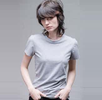 Organic Cotton Bamboo T-Shirt | Grey from Rozenbroek in eco-conscious t-shirts for women, Sustainable Tops For Women