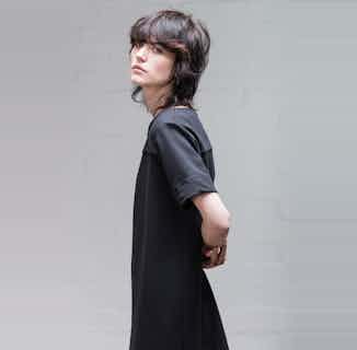 Organic Cotton Women's T-Shirt Dress | Black from Rozenbroek in ethical dresses for women, ethical skirts & dresses