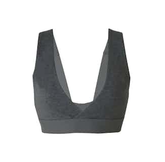 Organic Bamboo Cross- Over Bra | Grey from Rozenbroek in sustainable bras, eco friendly undies for women