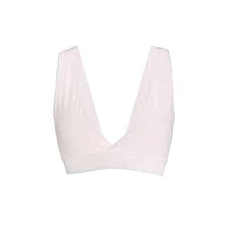 Organic Bamboo Cross-Over Women's Bra | White from Rozenbroek in sustainable bras, eco friendly undies for women