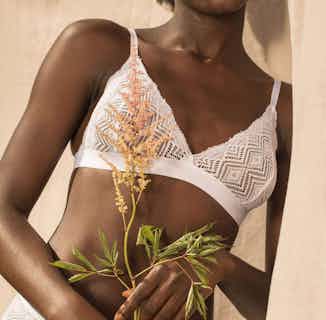 Dawa | Recycled Lace Triangle Bra | White from Olly