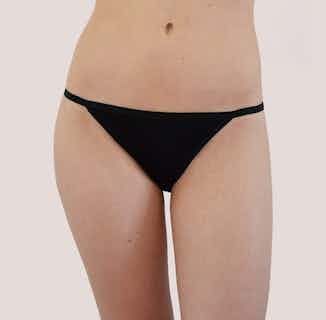 Zeia | Organic Cotton & Recycled Lace Cut out Panties | Black from Olly in eco friendly undies for women, Women's Sustainable Clothing