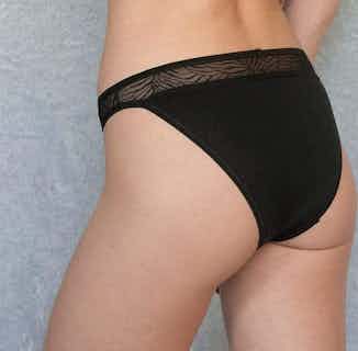 Black Savannah panties from Olly in eco friendly undies for women, Women's Sustainable Clothing