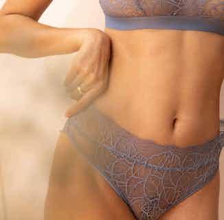 Liao | Recycled Fibre Lace Panties | Pale Blue from Olly in eco friendly undies for women, Women's Sustainable Clothing