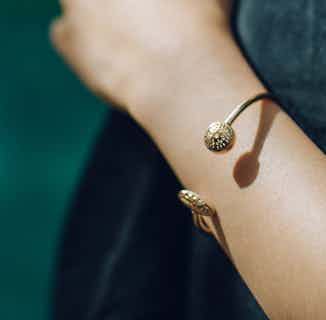 Seville Collection | Sustainably Sourced Asymmetrical Bangle | Gold from Little by Little in sustainably sourced jewellery, Women's Sustainable Clothing