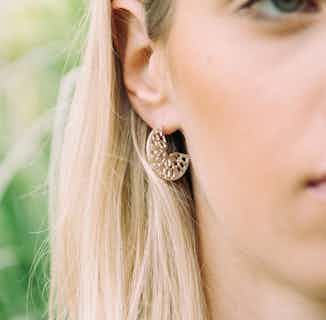 Seville Collection | Sustainably Sourced Patterned Hoop Earrings | Silver from Little by Little in sustainably sourced jewellery, Women's Sustainable Clothing