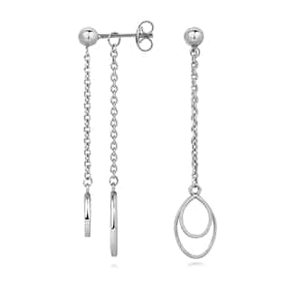 Pip Collection | Sustainably Sourced Hanging Chain Apple Earrings | Silver from Little by Little in eco-friendly earrings, sustainably sourced jewellery