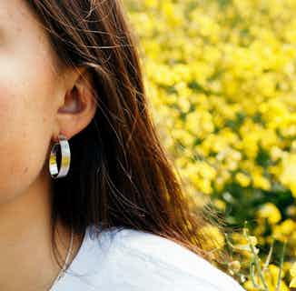 Pip Collection | Apple Pip Drop Hoop Earrings | Silver from Little by Little in eco-friendly earrings, sustainably sourced jewellery