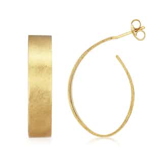 Pip Collection | Apple Pip Drop Hoop Earrings | Gold from Little by Little in sustainably sourced jewellery, Women's Sustainable Clothing