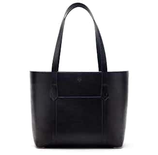 Maddox | Recycled PET Fibre Large Women's Tote | Black & Cobalt Blue from Watson & Wolfe