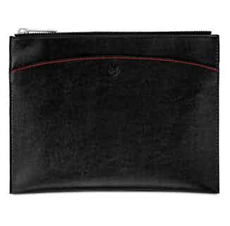 Recycled PET Travel Pouch & E-Reader Case | Black from Watson & Wolfe in eco-friendly laptop bags, ethically sourced bags