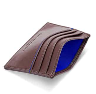 Recycled PET Slim Card Case | Chestnut Brown from Watson & Wolfe in luxury vegan wallets & cardholders, ethical men's fashion accessories