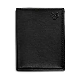 Plant Corn Leather Card Holder & Belt Gift Set | Black from Watson & Wolfe in luxury vegan wallets & cardholders, ethical men's fashion accessories
