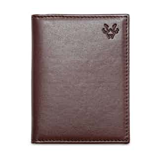 Corn Plant Leather Card Holder & Belt Gift Set | Brown from Watson & Wolfe in luxury vegan wallets & cardholders, ethical men's fashion accessories