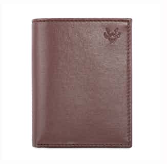 Recycled PET Card Wallet with Notes Pocket | Chestnut Brown from Watson & Wolfe
