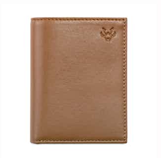 Recycled PET Card Wallet with Notes Pocket | Toffee from Watson & Wolfe in luxury vegan wallets & cardholders, ethical men's fashion accessories