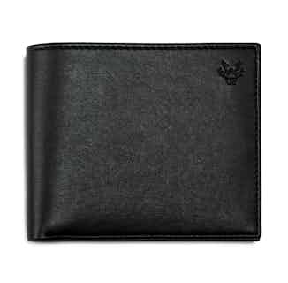Bifold | Corn Plant Leather Wallet & Belt Gift Set | Black & Red from Watson & Wolfe in vegan leather belts for men, ethical men's fashion accessories