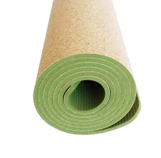 Yoga Mat | Organic Cork & Recycled Rubber | Spring Zephyr Green from Yatay Yoga in sustainable sports equipment, Sustainable Homeware & Leisure