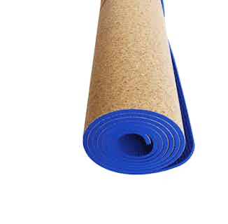 Yoga Mat | Organic Cork & Recycled Rubber | Blue Zen Lagoon from Yatay Yoga in sustainable sports equipment, Sustainable Homeware & Leisure