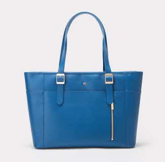 Miley | Vegan Leather Women's Laptop Bag | Blue from GUNAS New York in sustainable canvas tote bags, sustainable designer bags