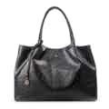 Naomi | Vegan Leather Women's Textured Tote Bag | Black from GUNAS New York in sustainable canvas tote bags, sustainable designer bags