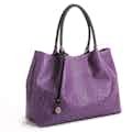 Naomi | Vegan Leather Women's Textured Tote Bag | Purple from GUNAS New York in sustainable canvas tote bags, sustainable designer bags