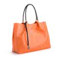 Naomi | Vegan Leather Women's Textured Tote Bag | Orange from GUNAS New York in sustainable canvas tote bags, sustainable designer bags