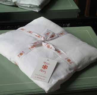 Himal | Fair Trade Organic Fitted Sheet | White from Their story in fair trade bedding, eco-friendly bedroom products