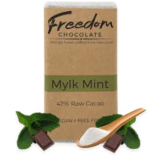 Mylk Mint | Organic Vegan Chocolate | 90G from Freedom Chocolate in ethical chocolate bars, ethically sourced chocolate