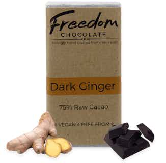 Dark Ginger | Organic Vegan Chocolate | 90G from Freedom Chocolate in ethical chocolate bars, ethically sourced chocolate