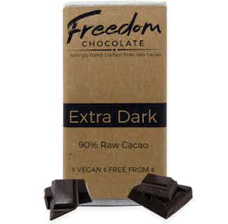 Extra Dark | Organic Vegan Chocolate | 90G from Freedom Chocolate in ethical chocolate bars, ethically sourced chocolate