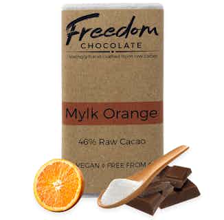 Mylk Orange | Organic Vegan Chocolate | 30G from Freedom Chocolate in ethical chocolate bars, ethically sourced chocolate