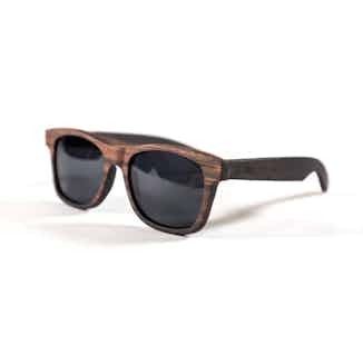 Sustainable Ebony Wood Sunglasses | Polarised Lenses | Dark Brown Frame from Old Youth in eco-friendly polarized sunglasses for women, sustainable vegan accessories for women