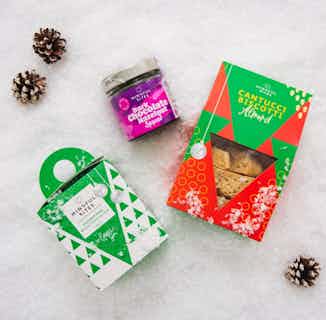 Easy Gifts for Friends & Family | Vegan Chocolate Spread 6 x 300g | Mini Veganettone x 3 Varieties | Biscotti x 3 Varieties from Mindful Bites
