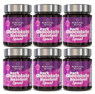 Vegan Dark Chocolate & Hazelnut Spread | 6 Jars x 300g from Mindful Bites in ethically sourced chocolate, Sustainable Food & Drink