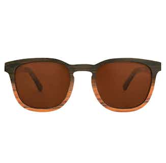 Wren | Sustainable Bamboo & Recycled Aluminium Sunglasses | Black & Amber Ombre from Bird Sunglasses in eco-friendly polarized sunglasses for women, sustainable vegan accessories for women