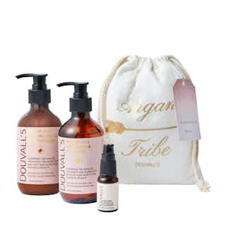 Tribe Gift Set | Organic Argan Haircare Trio | 275ml & 15ml from Douvalls in cruelty-free haircare, Sustainable Beauty & Health