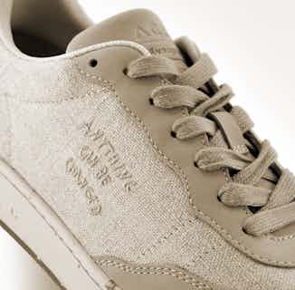 Evergreen | Natural Linen Fiber and Organic Cotton Trainers | Beige from ACBC in ethical men's trainers, sustainable footwear for men