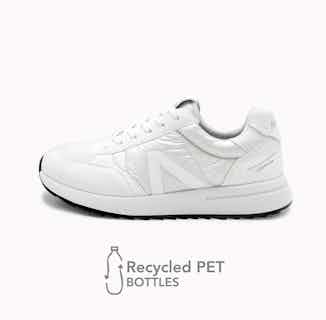 Ecowear | Recycled Plastic Vegan Trainers | White from ACBC in ethical men's trainers, sustainable footwear for men