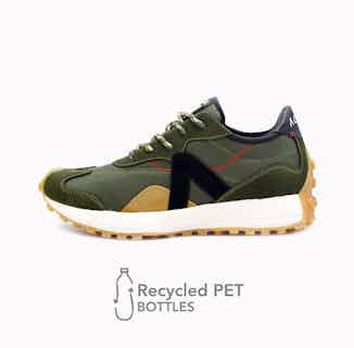 GreenTrek | Recycled Plastic Vegan Trainers | Olive from ACBC in ethical men's trainers, sustainable footwear for men