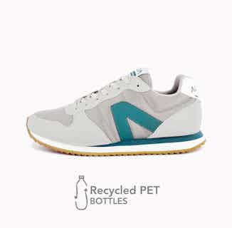 RecycleOne | Recycled Plastic Vegan Trainers | Grey & Green from ACBC in ethical men's trainers, sustainable footwear for men