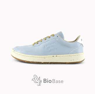 Evergreen | Corn Based Vegan Leather and Organic Cotton Trainers | Light Blue from ACBC in sustainable women's trainers, sustainable ethical shoes for women