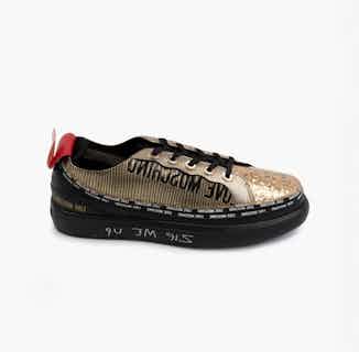 LoveMoschino | Vegan Leather Trainers | Gold from ACBC in sustainable women's trainers, sustainable ethical shoes for women